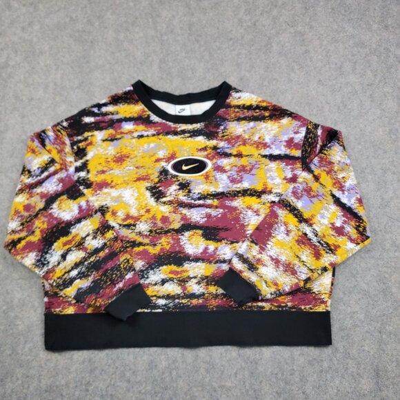 Nike Sweatshirt Womens 2X Gel Revival Crop Logo Crewneck Outdoor Sports - Picture 1 of 14